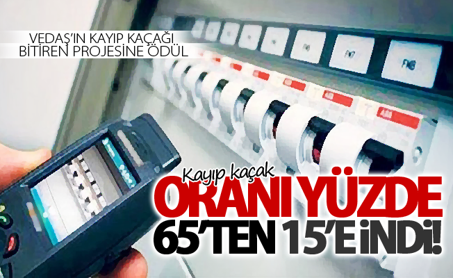 Kayıp kaçak oranı yüzde 65’ten 15’e indi