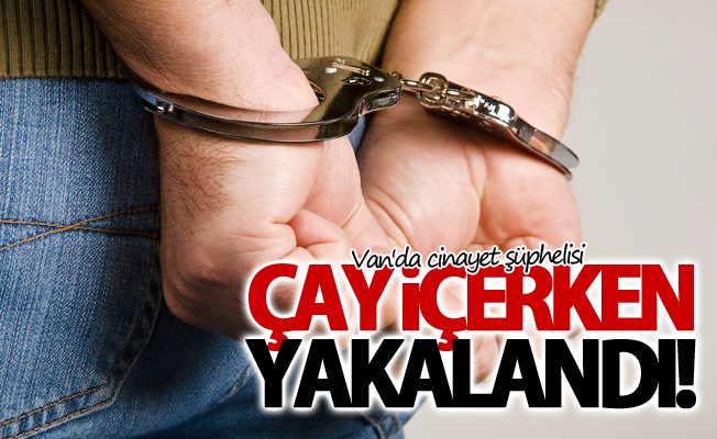 Van'da cinayet şüphelisi çay içerken yakalandı