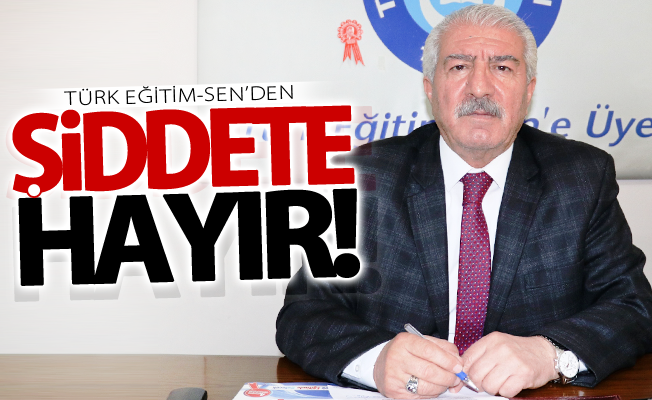 Türk Eğitim-Sen’den şiddete ‘hayır’