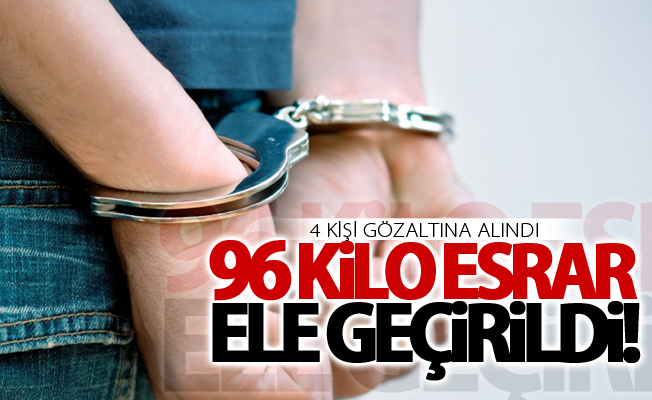 Van’da 96 kilo 526 gram esrar ele geçirildi