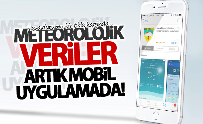 Meteorolojik veriler artık mobil uygulamada