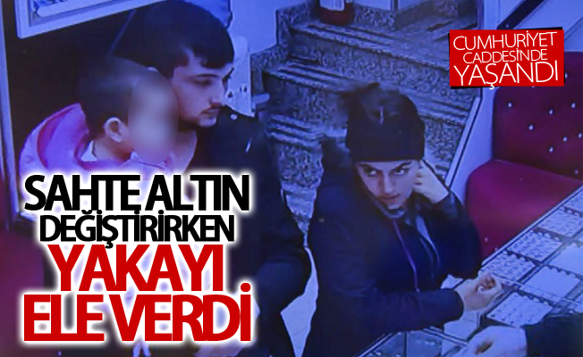 Dolandırıcılar sahte altın değiştirirken yakayı ele verdi