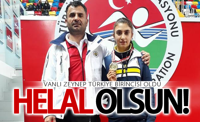 Vanlı Zeynep Türkiye birincisi oldu