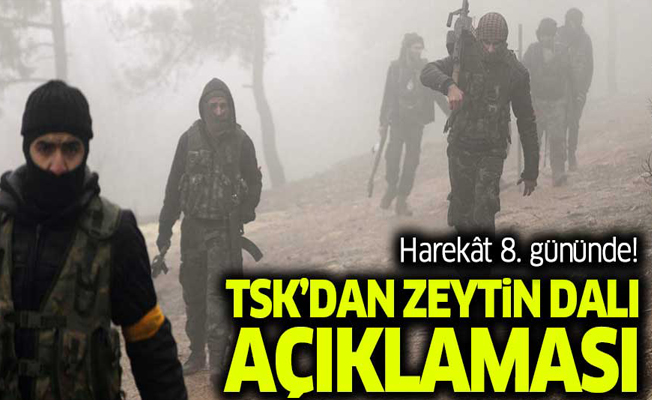 Harekât 8. gününde! TSK'dan Zeytin Dalı açıklaması