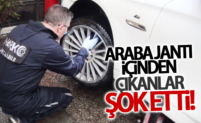 Araba jantı içinden çıkanlar şok etti