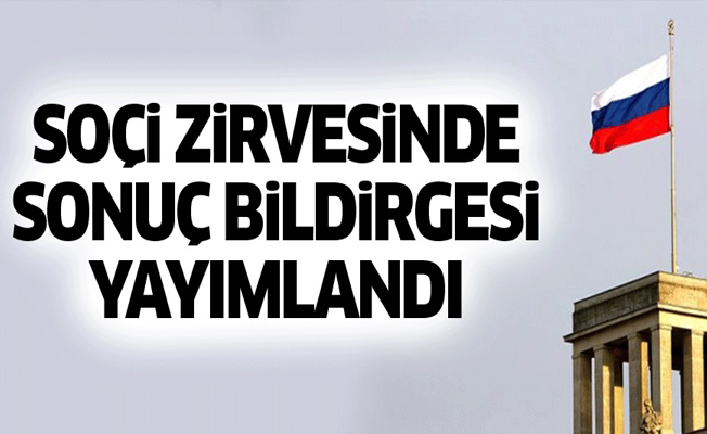 Soçi Zirvesi'nde sonuç bildirgesi yayımlandı