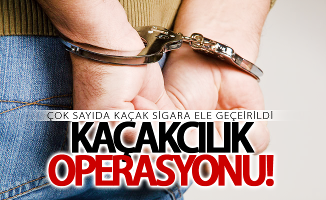 Jandarmadan kaçak sigara operasyonu