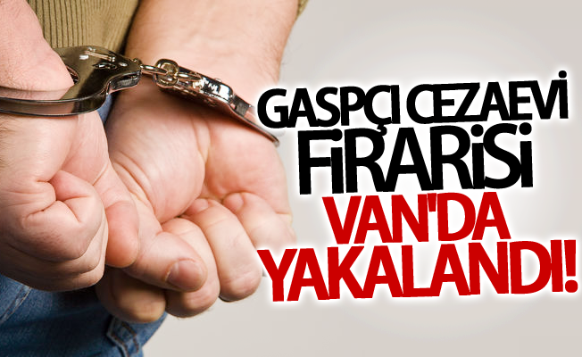 Gaspçı cezaevi firarisi Van'da yakalandı