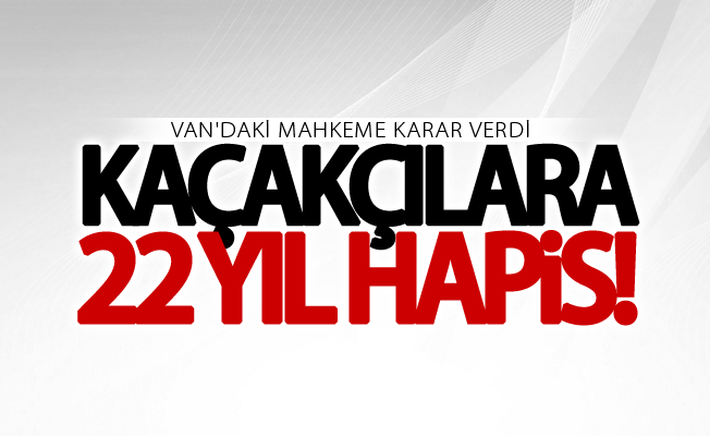 Van'da uyuşturucu kaçakçılarına 22 yıl 6'şar ay hapis cezası