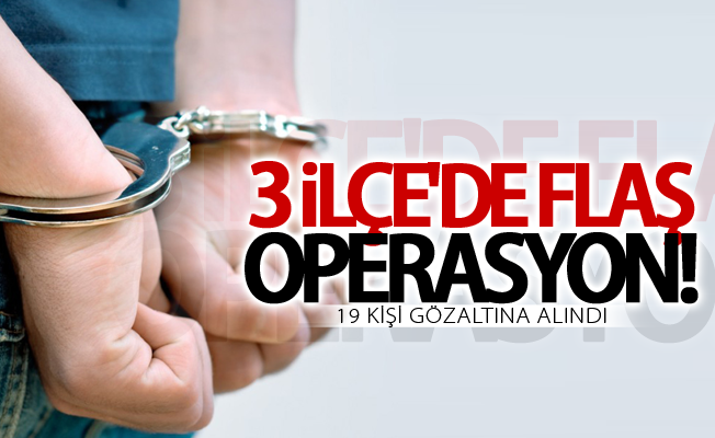 Van'da 3 ilçede operasyon! 19 gözaltı