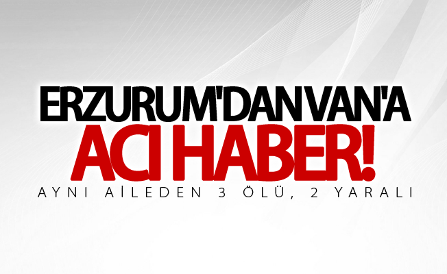 Erzurum'dan Van'a acı haber! 3 ölü, 2 yaralı