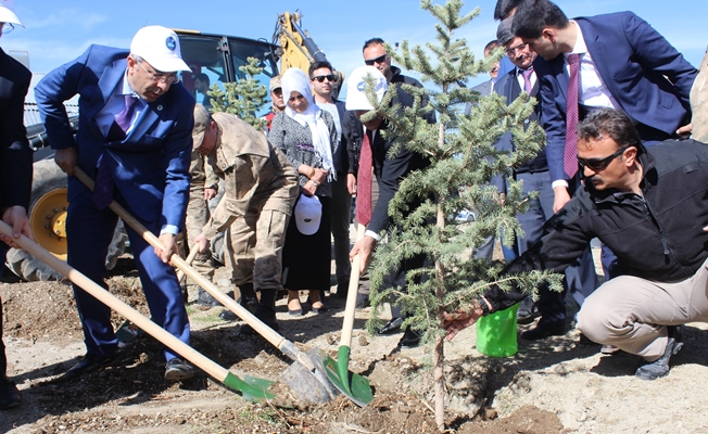 Van’da Afrin şehitleri için fidan ekildi