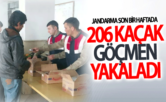 Jandarma son bir haftada 206 kaçak göçmen yakaladı