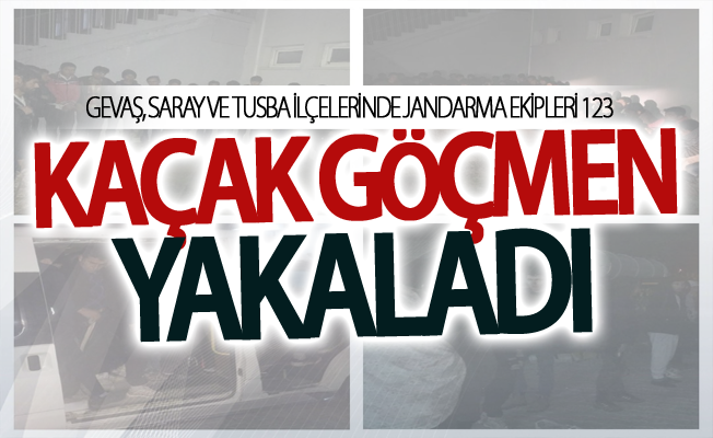 Gevaş, Saray ve Tusba ilçelerinde 123 kaçak göçmen yakalandı