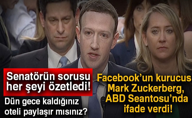 Mark Zuckerberg, ABD Seantosu’nda ifade verdi