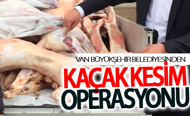 Van Büyükşehir Belediyesinden kaçak kesim operasyonu