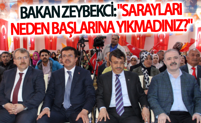 Bakan Zeybekci: "Sarayları neden başlarına yıkmadınız?"