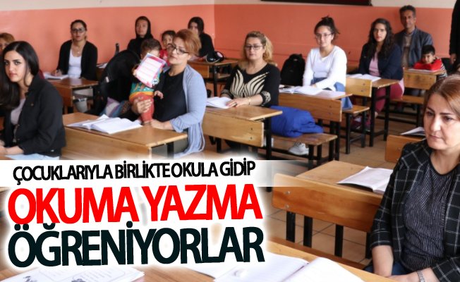 Van'daki İranlılar Çocuklarıyla birlikte okula gidip okuma yazma öğreniyorlar