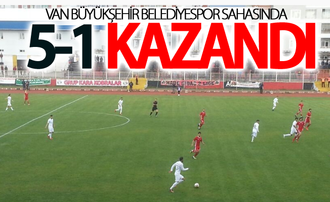 Van Büyükşehir Belediyespor sahasında 5-1 kazandı