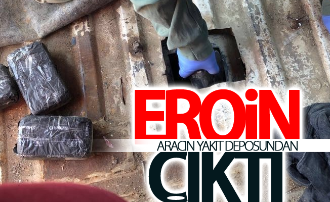 Aracın yakıt deposundan 47 kilo eroin çıktı