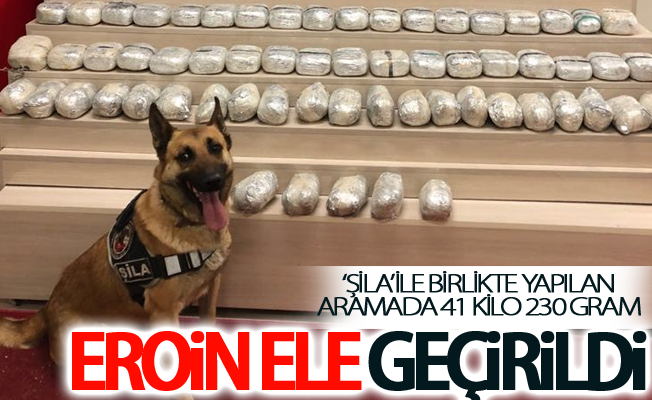 ‘Şila’ ile birlikte yapılan aramada 41 kilo 230 gram eroin ele geçirildi