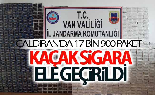 Çaldıran’da 17900 paket kaçak sigara ele geçirildi