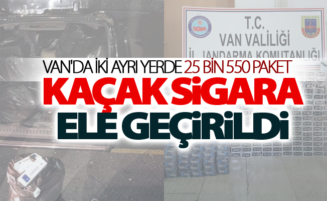 Van'da iki ayrı yerde kaçak sigara ele geçirildi