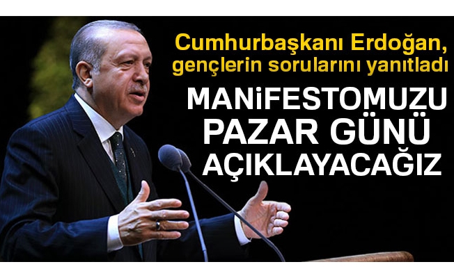 Cumhurbaşkanı Erdoğan gençlerle sohbet etti