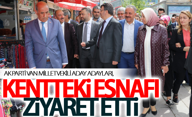 AK Parti Van milletvekili aday adayları, kentteki esnafı ziyaret etti