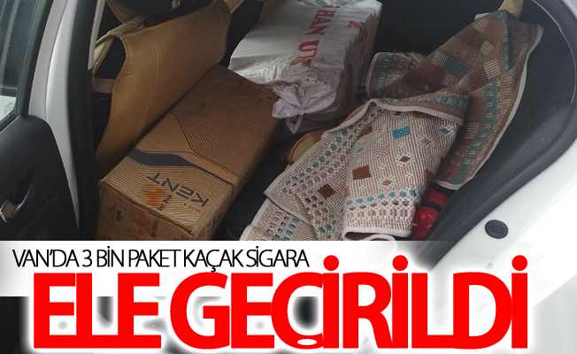 Van’da 3 bin paket kaçak sigara ele geçirildi