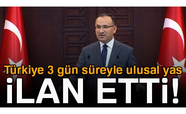 Türkiye 3 gün süreyle ulusal yas ilan etti!