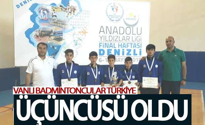 Vanlı badmintoncular Türkiye üçüncüsü oldu