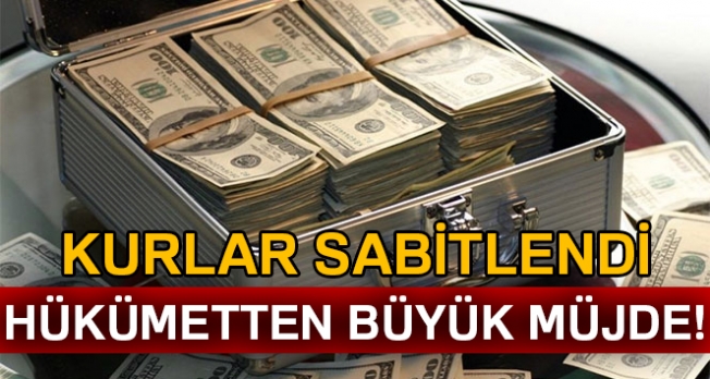 Hükümetten müjde!Kurlar sabitlendi