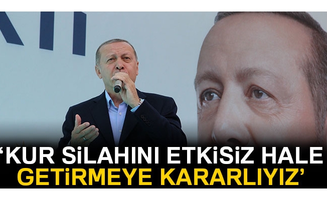 Erdoğan: 'Kur silahını etkisiz hale getirmeye kararlıyız'