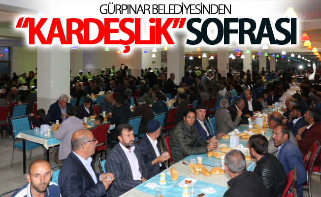 Gürpınar Belediyesinden “Kardeşlik” sofrası