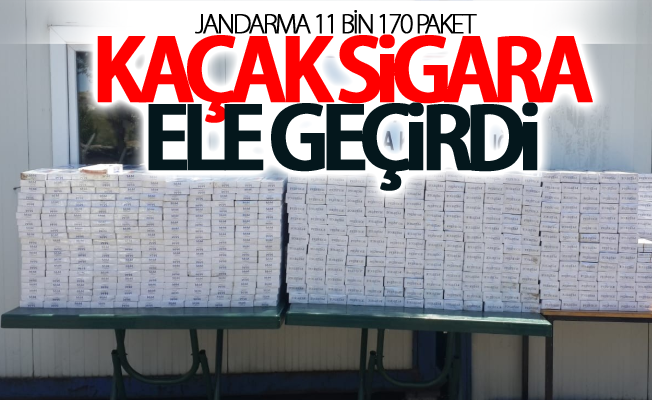 Jandarma 11 bin 170 paket kaçak sigara ele geçirdi