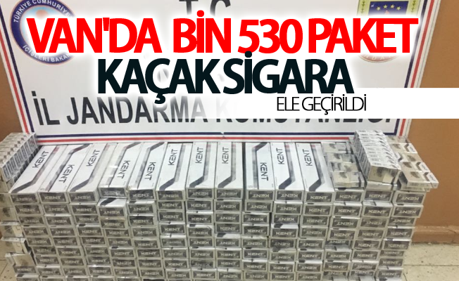 Van'da  bin 530 paket kaçak sigara ele geçirildi