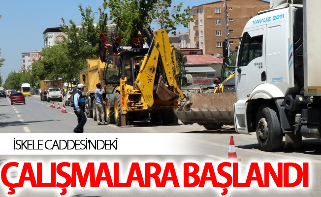 İskele Caddesi’ndeki çalışmalara başlandı