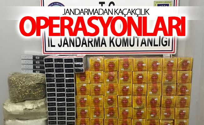 Jandarmadan kaçakçılık operasyonları