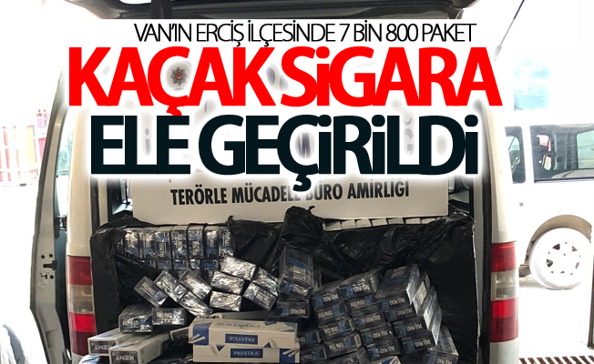 Van’ın Erciş ilçesinde 7 bin 800 paket kaçak sigara ele geçirildi