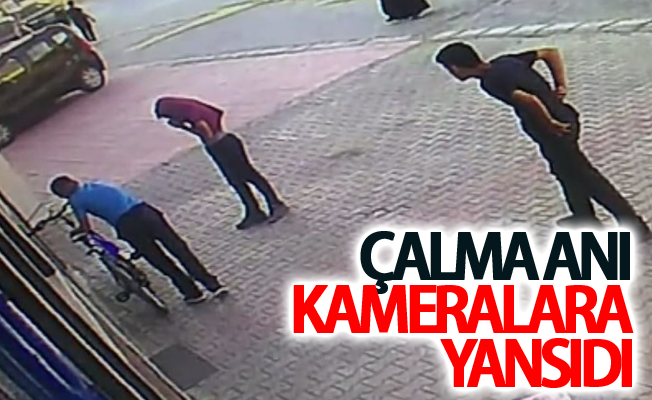 Van’da bisikletin çalınma anı kameralara yansıdı