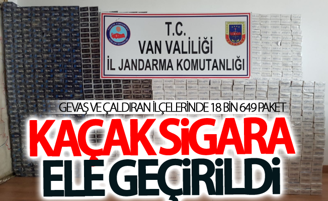 Gevaş ve Çaldıran ilçelerinde 18 bin 649 paket kaçak sigara ele geçirildi