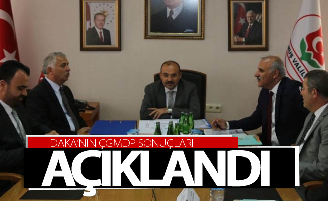 DAKA’nın ÇGMDP sonuçları açıklandı