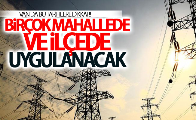 Van'da elektrik kesintisi