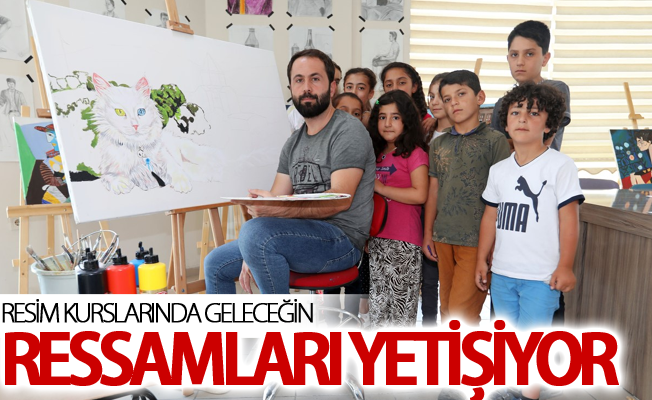 Resim kurslarında geleceğin ressamları yetişiyor