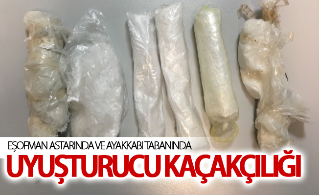 Eşofman astarında ve ayakkabı tabanında uyuşturucu kaçakçılığı