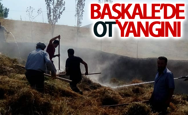 Başkale’de ot yangını