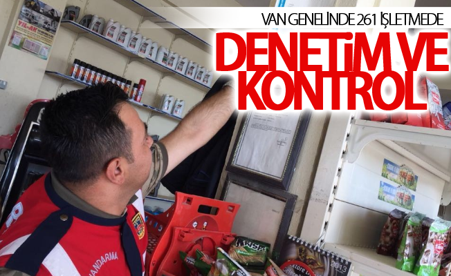 Van genelinde 261 işletmede denetim ve kontrolde bulunuldu