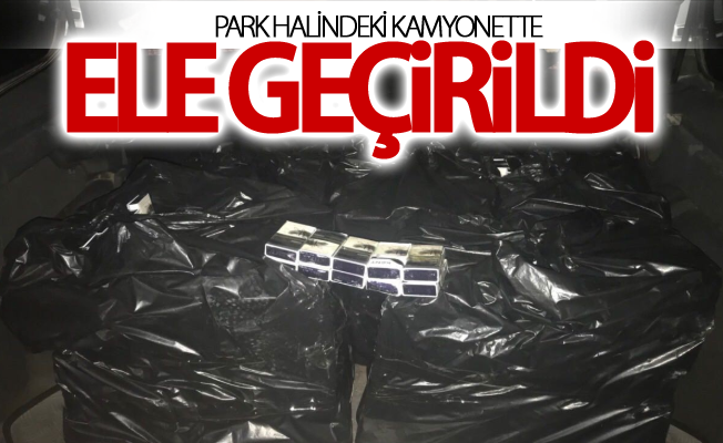 Van’da park halindeki kamyonette 2 bin 500 paket kaçak sigara ele geçirildi