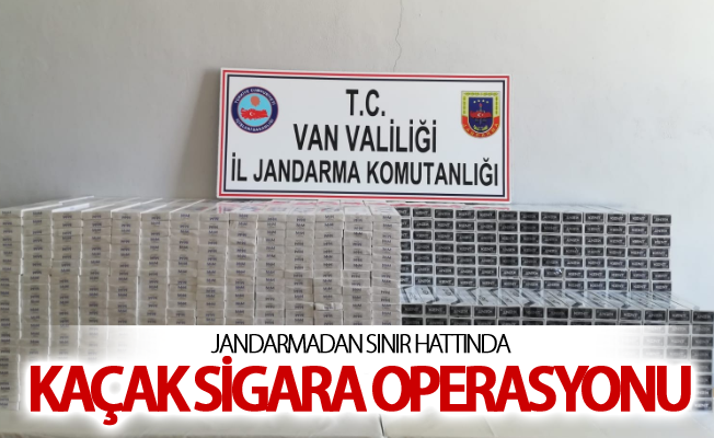 Jandarmadan sınır hattında kaçak sigara operasyonu